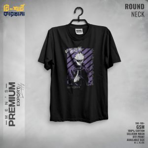 Men's Premium Export Quality Round Neck T-shirt by T-shirt Karkhana Black 8 T-0216