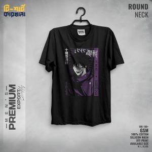 Men's Premium Export Quality Round Neck T-shirt by T-shirt Karkhana Black 6 T-0220