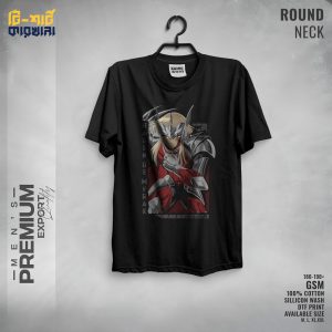 Men's Premium Export Quality Round Neck T-shirt by T-shirt Karkhana Black 3 T-0560