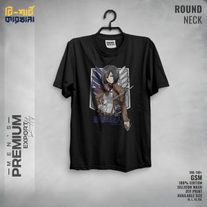 Men's Premium Export Quality Round Neck T-shirt by T-shirt Karkhana Black 4 T-0561